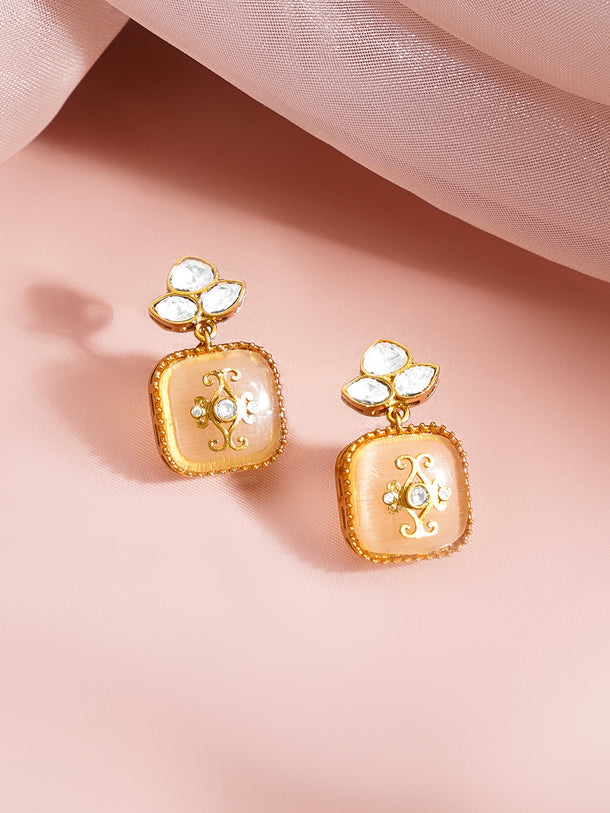 Peach Luxe Charm Drop Necklace Set