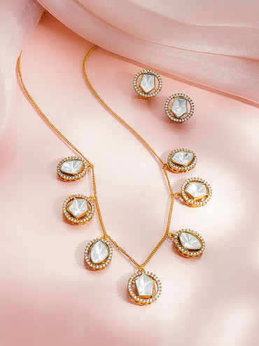 Golden Charm Glow Drop Necklace
