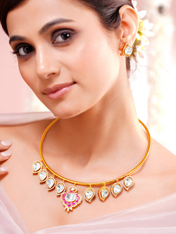 Glam Statement Kundan Collar Necklace Set