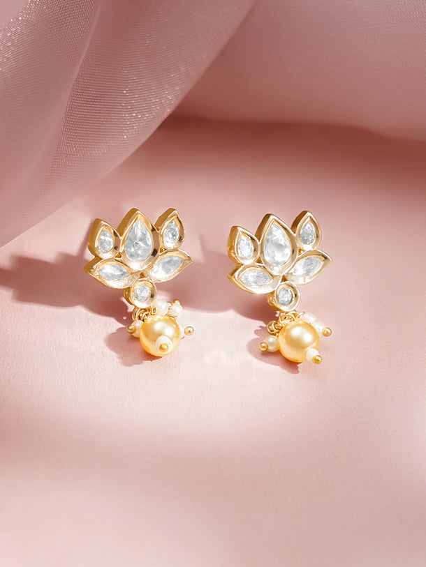 Wedding Bloom Kundan Pearl Necklace Set