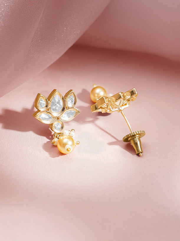 Wedding Bloom Kundan Pearl Necklace Set