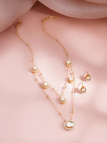 Layered Glow Charm Necklace Set