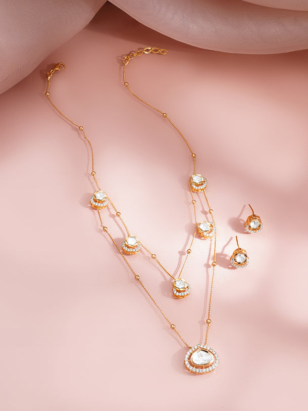 Layered Glow Charm Necklace Set