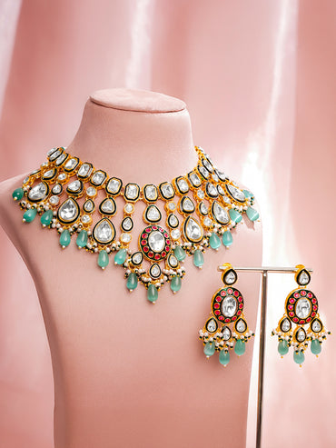 Bridal Glow Kundan Statement Necklace Set
