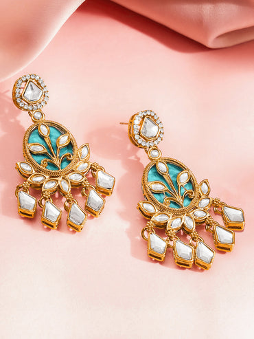 Teal Glow Kundan Statement Set