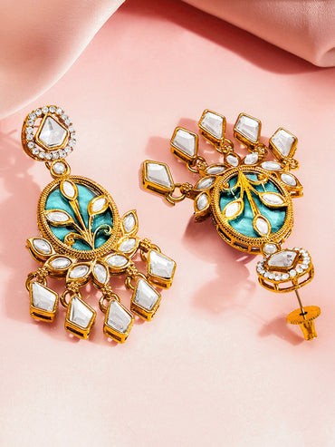Teal Glow Kundan Statement Set