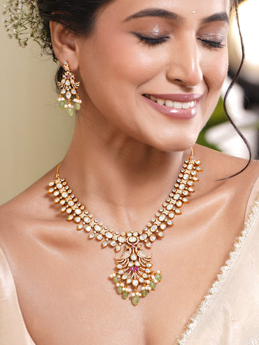 Royal Pastel Diamond Look Statement Set