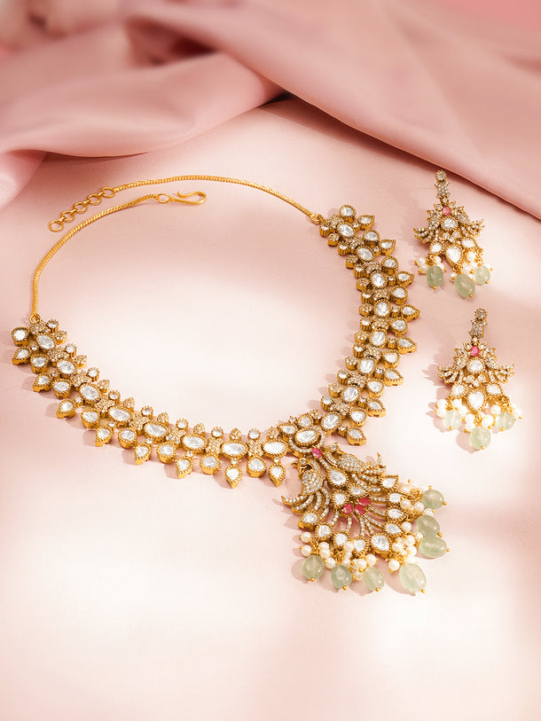 Royal Pastel Diamond Look Statement Set