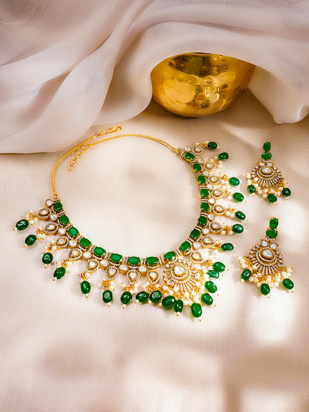 Luxe Emerald Wedding Jewellery Set