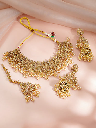 Golden Heirloom Pearl Drape Jewellery Set