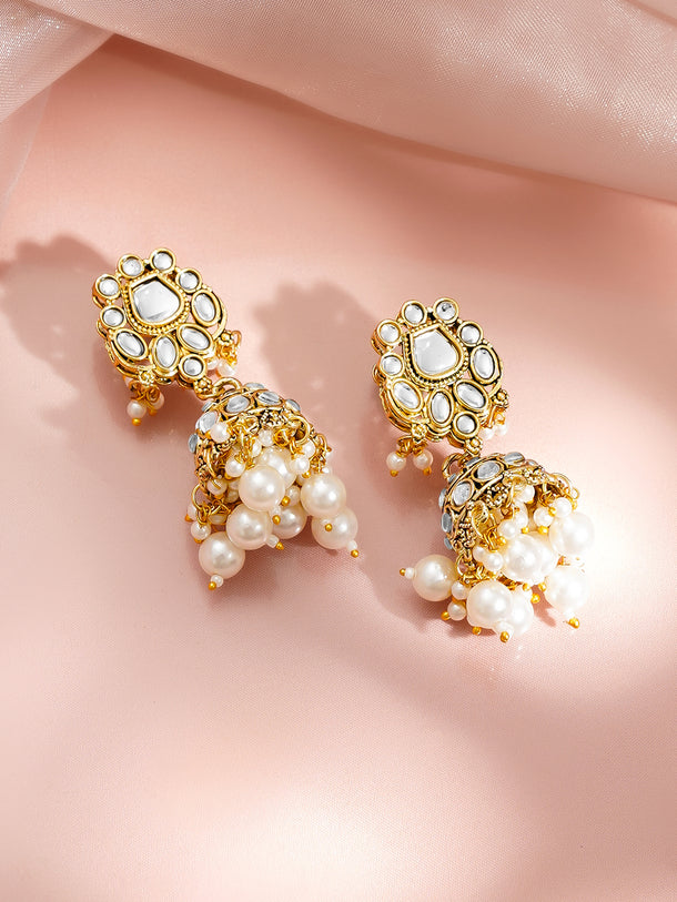 Pearl Drape Kundan Necklace Set