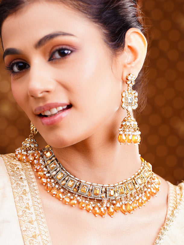 Champagne Dusk Bridal Necklace Set