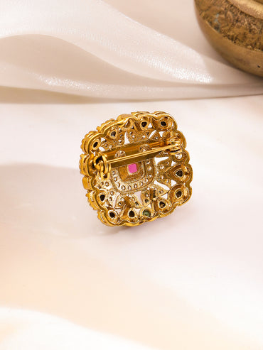Signature Luxe Ruby & CZ Classic Brooch