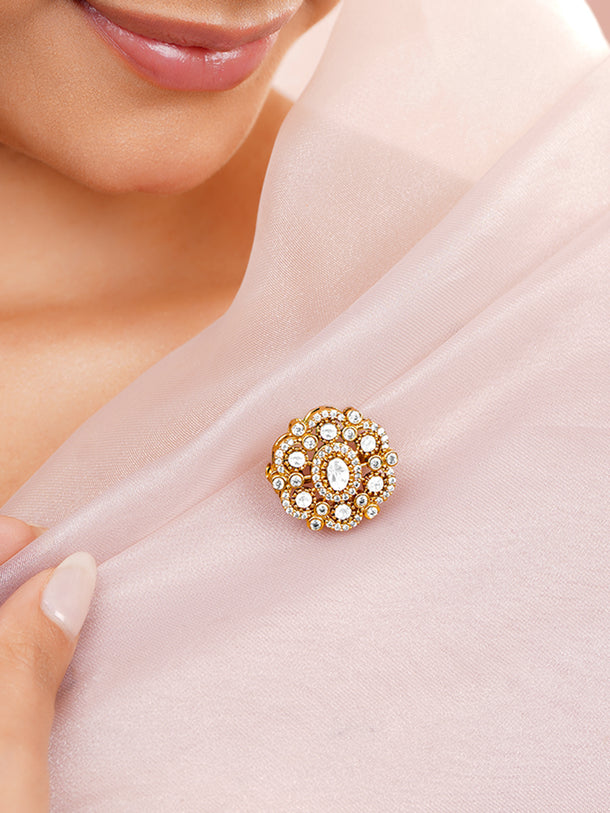 Cubic Zirconia Regal Shine Flora Brooch