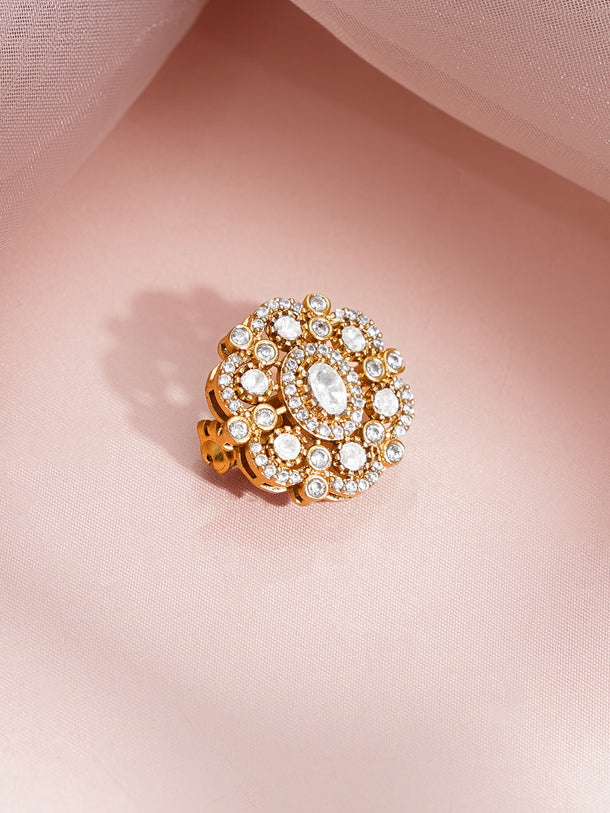 Cubic Zirconia Regal Shine Flora Brooch