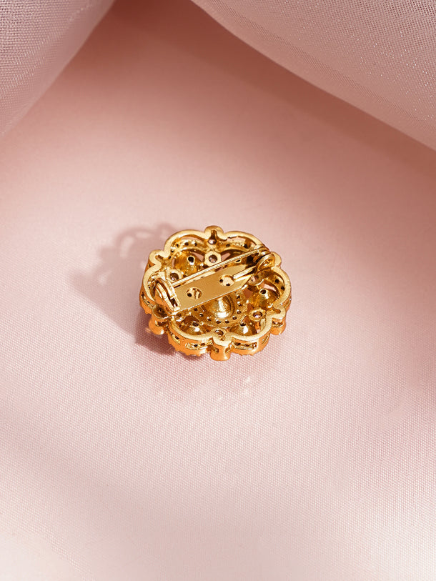 Cubic Zirconia Regal Shine Flora Brooch