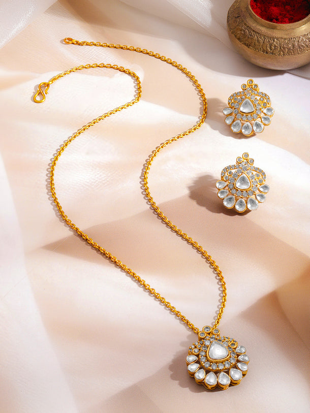Radiant Kundan Glow Pendant Set