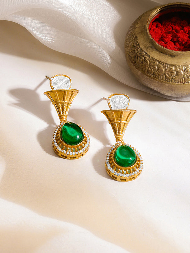 Divine Emerald Ganesha Pendant Set