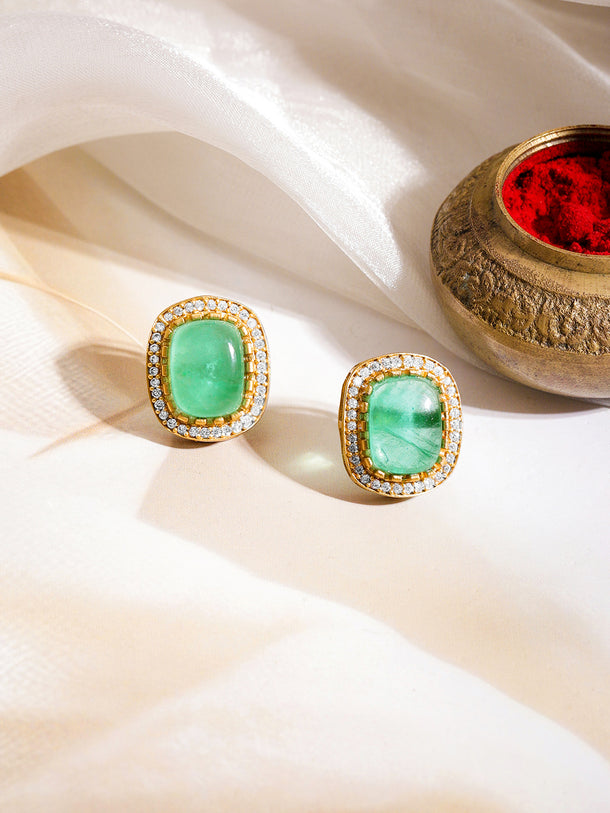 Luxe Emerald Statement Pendant Set