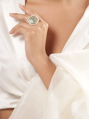 Artisan Crafted Green Ring