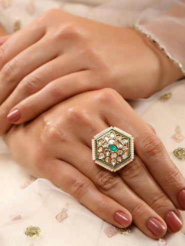 Artisan Crafted Green Ring