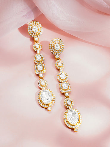 Radiant Crystal Chain Statement Earrings