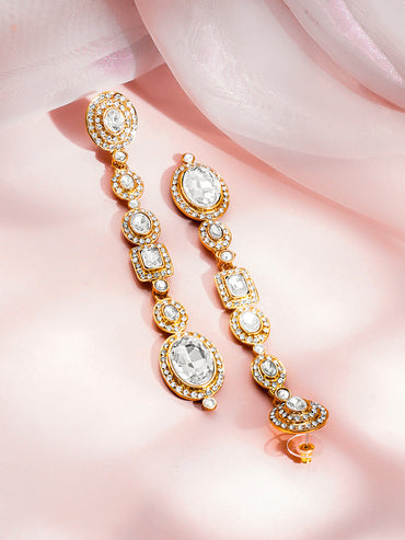 Radiant Crystal Chain Statement Earrings