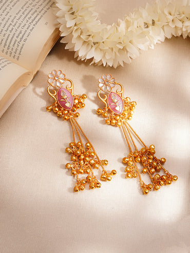 Pink Muse Statement Tassel Earrings