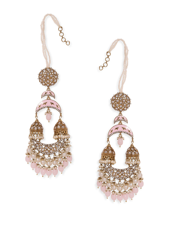 Rosy Glow Jhumka Chandbali