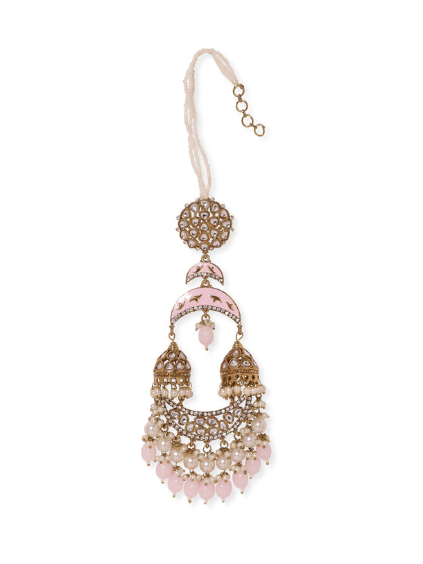 Rosy Glow Jhumka Chandbali