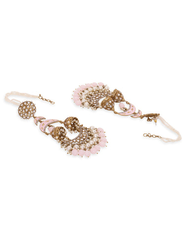 Rosy Glow Jhumka Chandbali