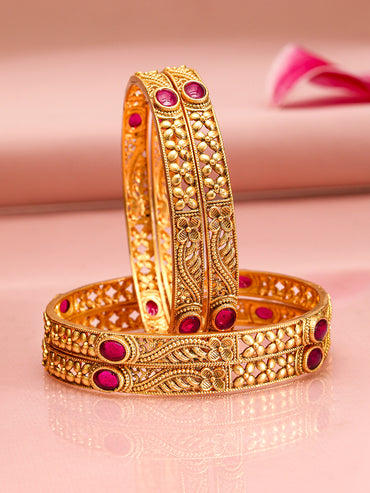 Emerald Green Floral Cluster Bangle