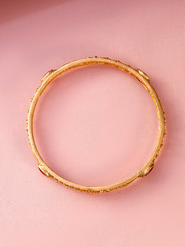 Emerald Green Floral Cluster Bangle