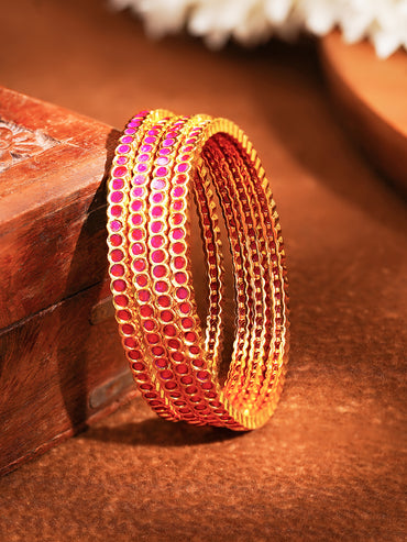 Ruby Glow Celebration Bangles