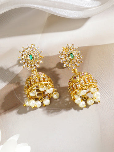 Pearl Drop Gold Necklace Set