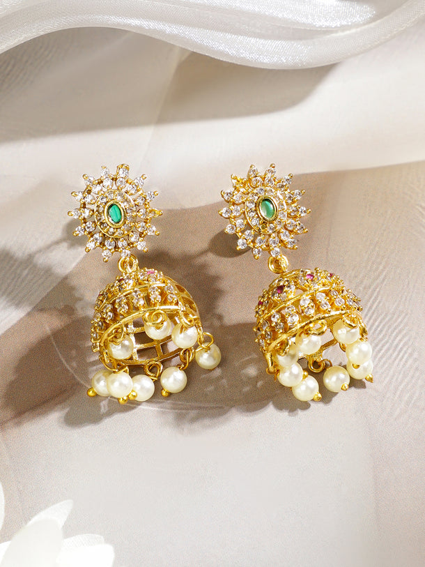 Pearl Drop Gold Necklace Set