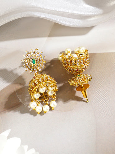 Pearl Drop Gold Necklace Set
