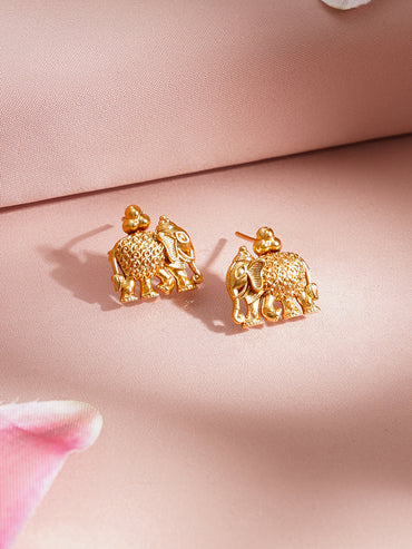 Gold Plated Elephant Motif Jewellery Set