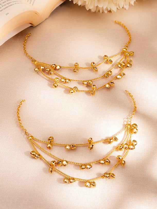 Ghungroo Charm Kaan Chain Earrings