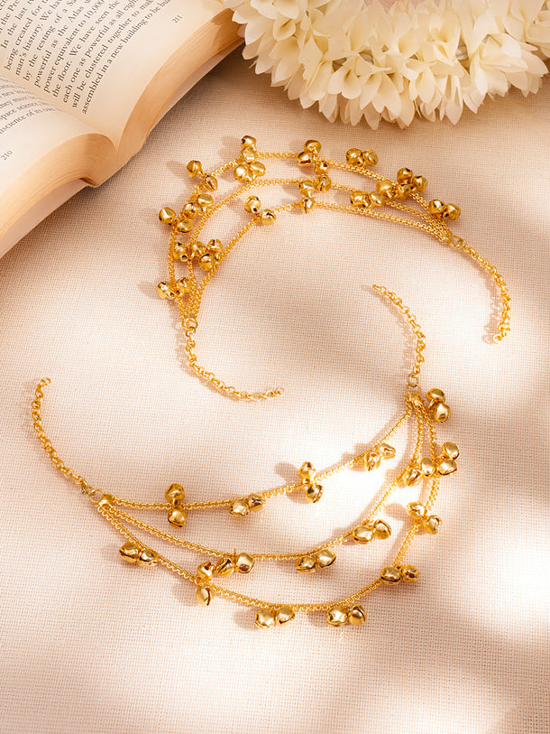 Ghungroo Charm Kaan Chain Earrings