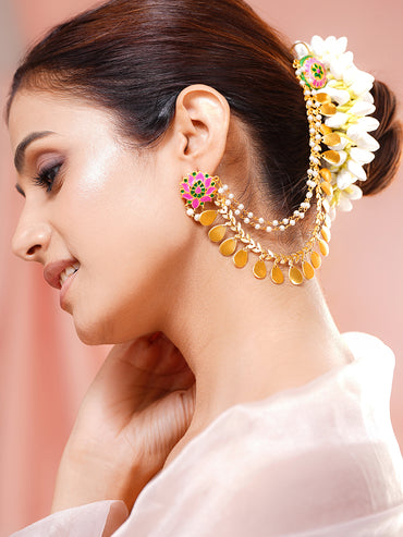 Enamel Floral Multi Layer Kaan Earrings