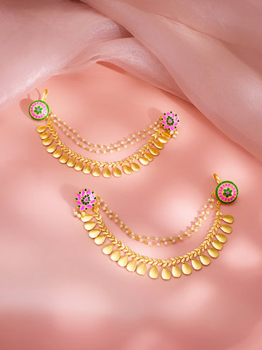 Enamel Floral Multi Layer Kaan Earrings
