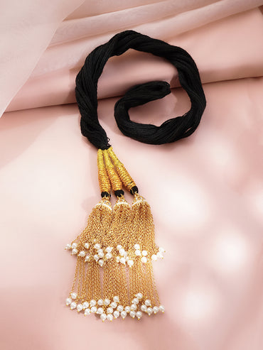 Gold Plated Kundan Punjabi Paranda Hair accessory