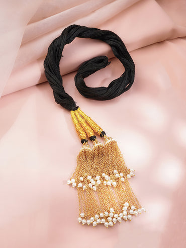 Gold Plated Kundan Punjabi Paranda Hair accessory