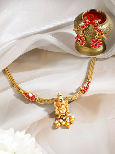 Lord Balaji Temple Necklace Set