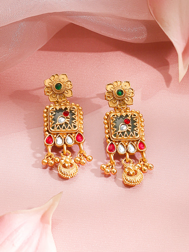 Royal Engraved Gold Necklace Set