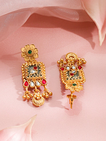 Royal Engraved Gold Necklace Set