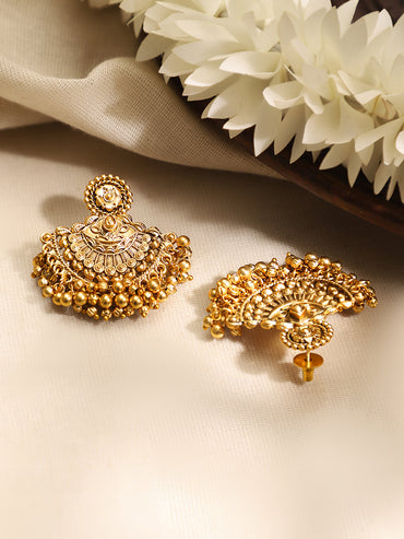 Gold Plated Choker Set With Bead Detailing