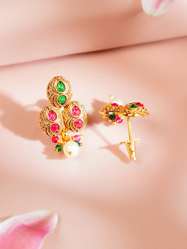 Gold Plated Multicolor Necklace Set