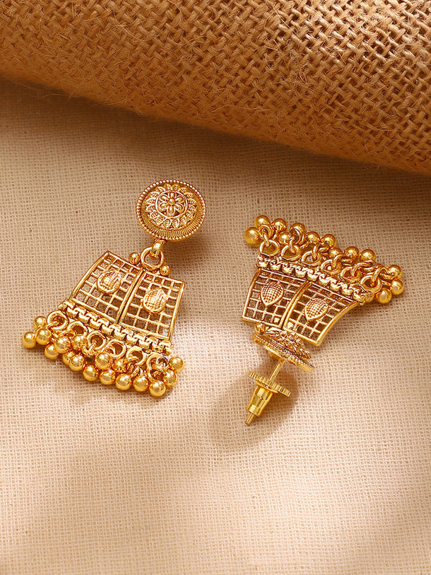 Gold Plated Heritage Gold Weave Fringe Necklace Set